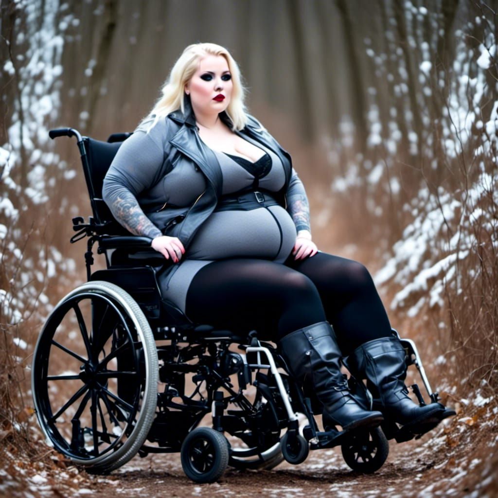 Gothic Curvy Woman in Wheelchair
