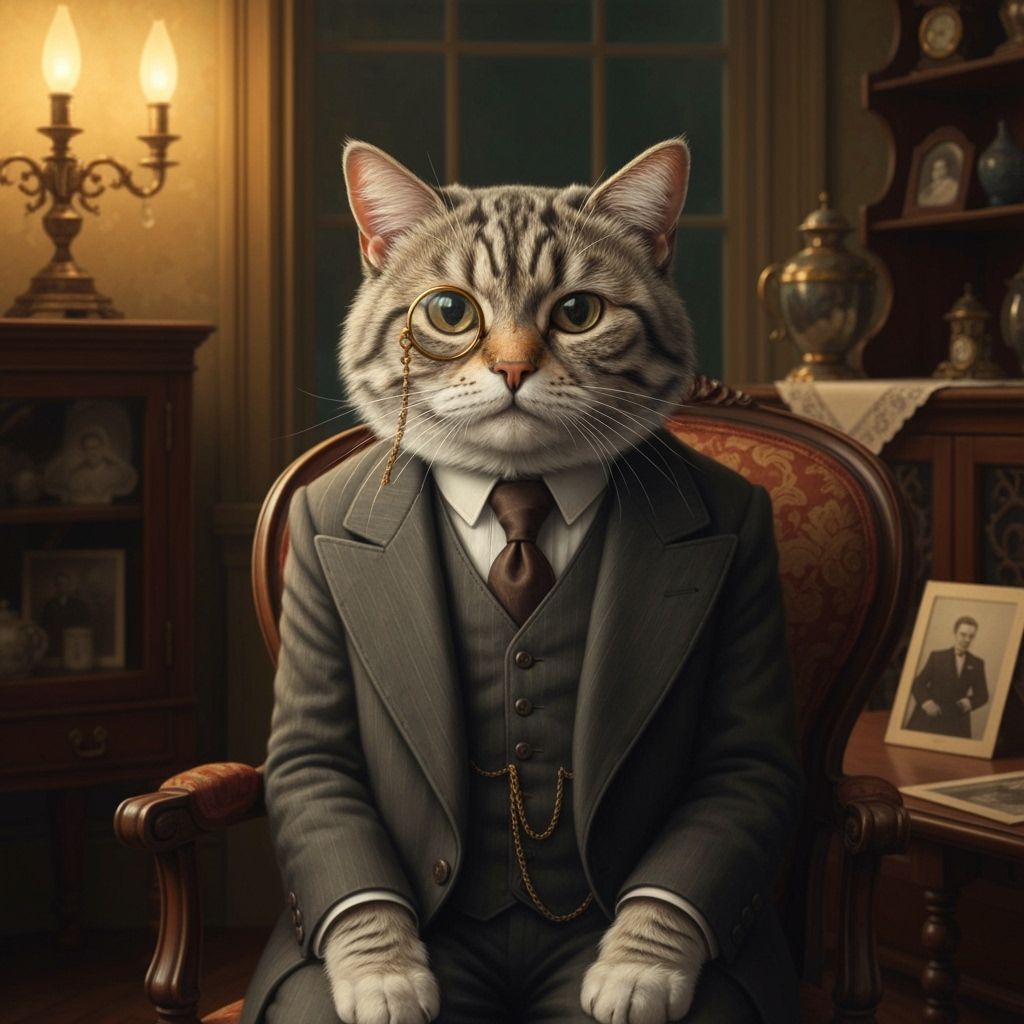 Elderly Silent Generation cat.