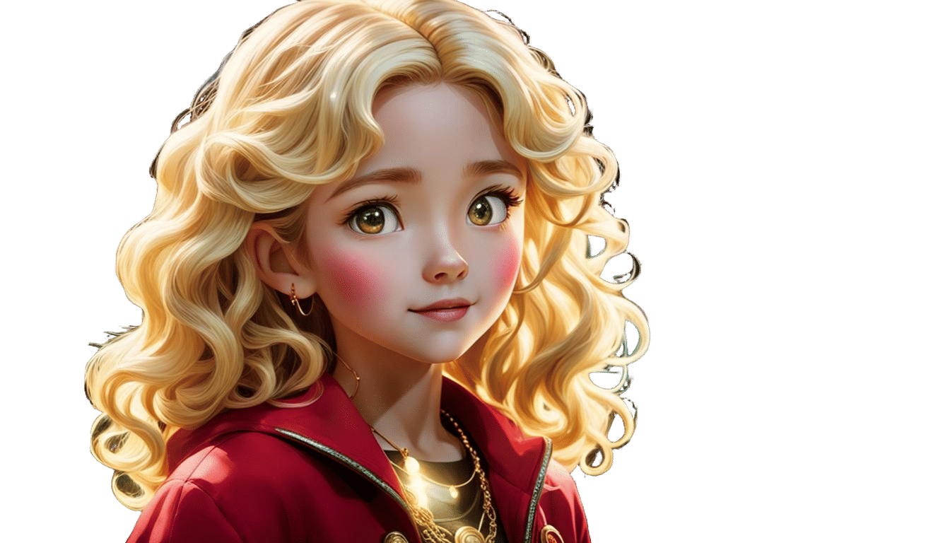 Anime Garden Scene with Girl in Ghibli-Disney Fusion