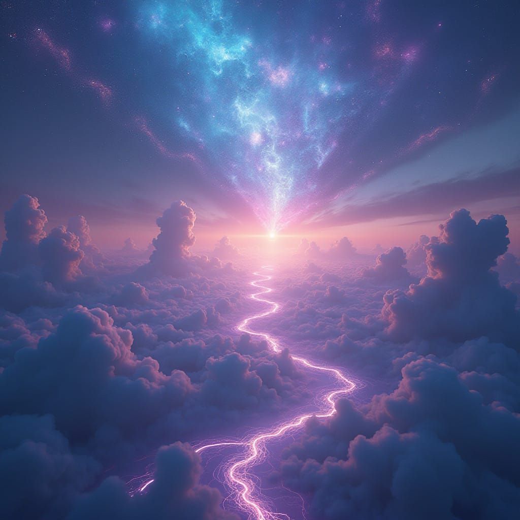 Ethereal Realm of the Subconscious in Vibrant Twilight Hues