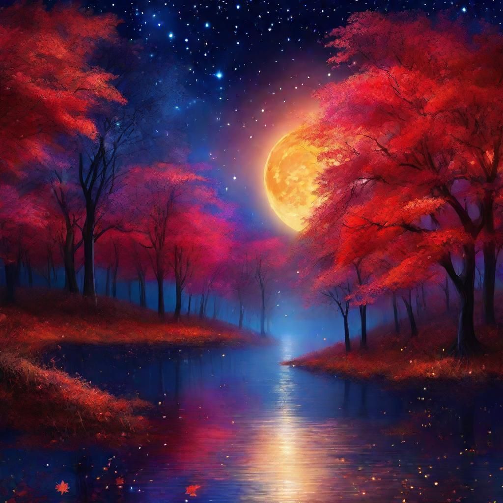 Autumn Dreamscape in Vibrant Oil Paint