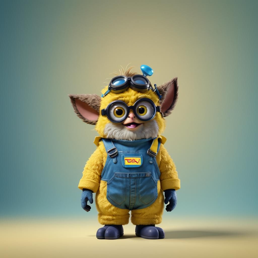Furby Minion in Pixar-Inspired 3D Art