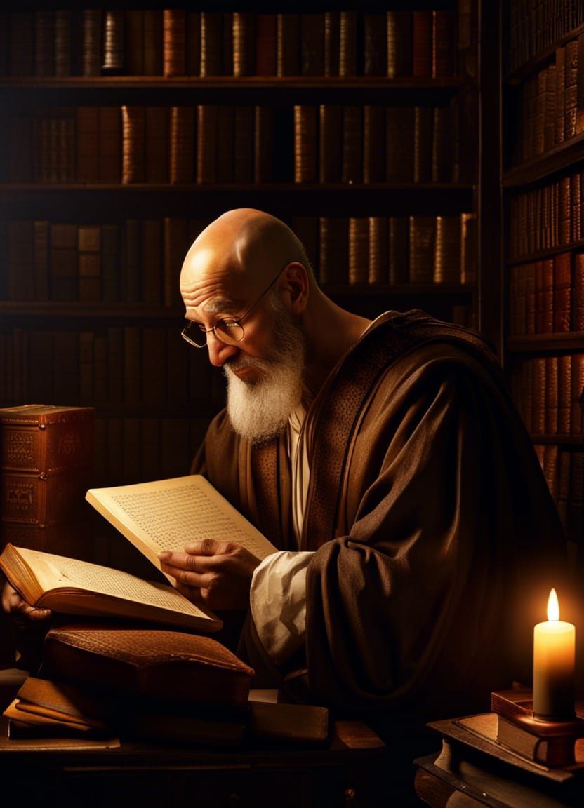 Wilhelm Archimedes, Architect, in Ancient Library