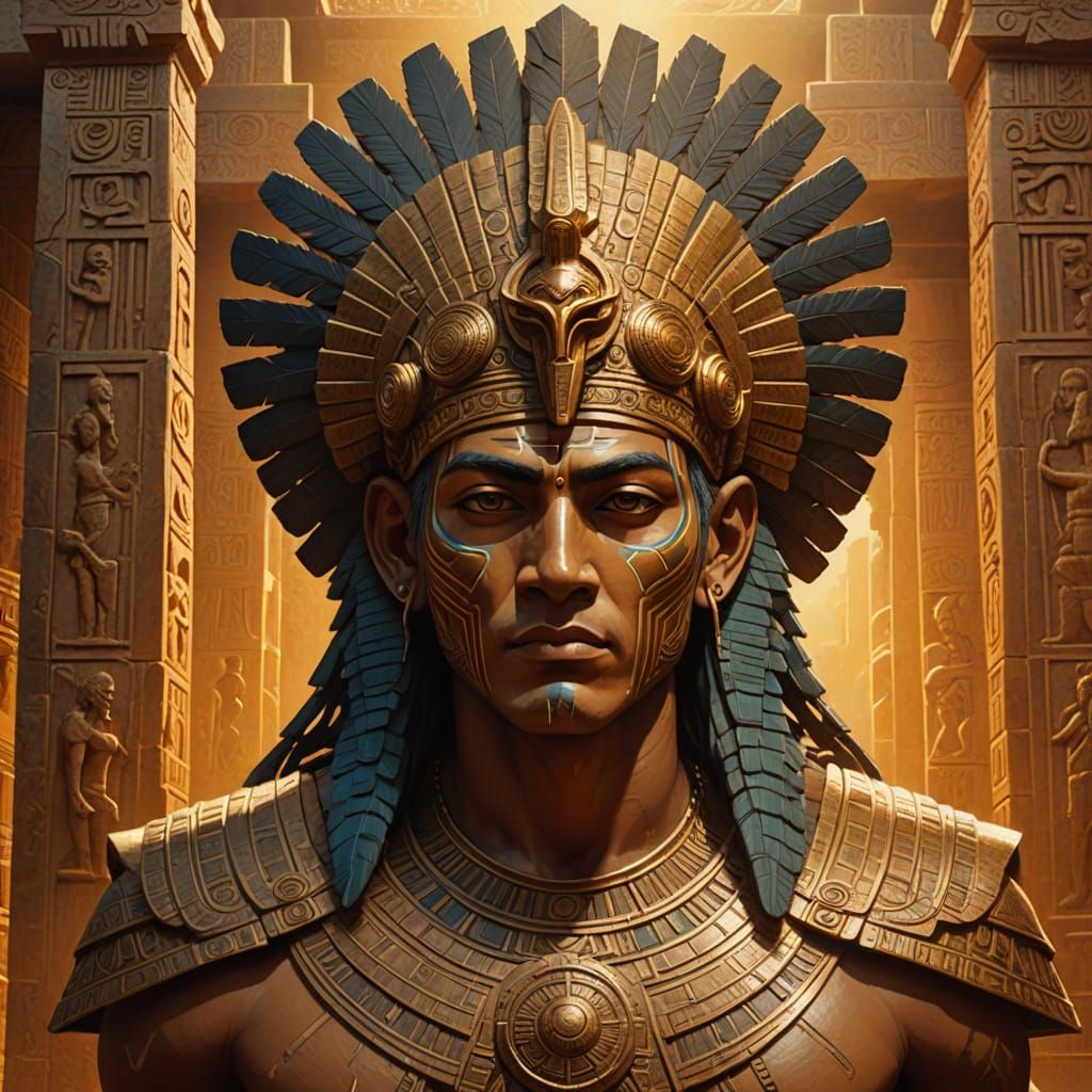 Anunnaki in Ancient Temple: Mythic Realism
