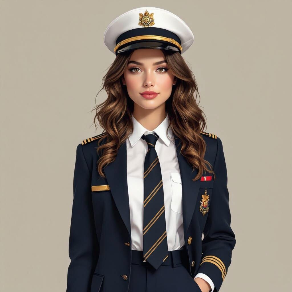 Magical Pilot Portrait in Fantastical Realism Style