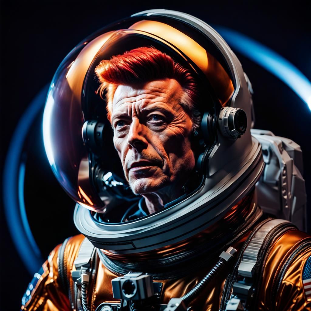 Futuristic Astronaut Hybrid in Dynamic Lighting