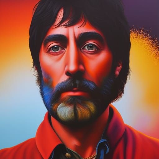 John Lennon Portrait in Hyperrealistic Pop Art