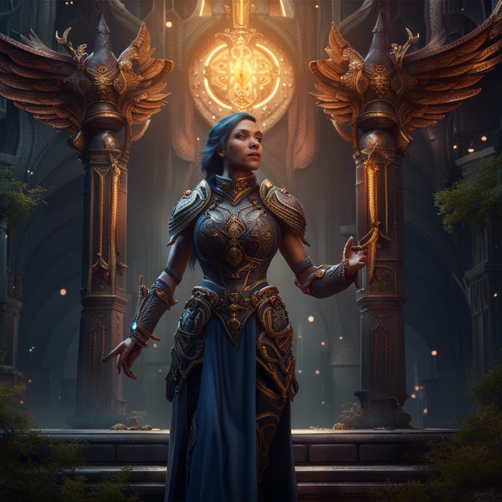 Ninhursag: Detailed Matte Painting of a Goddess