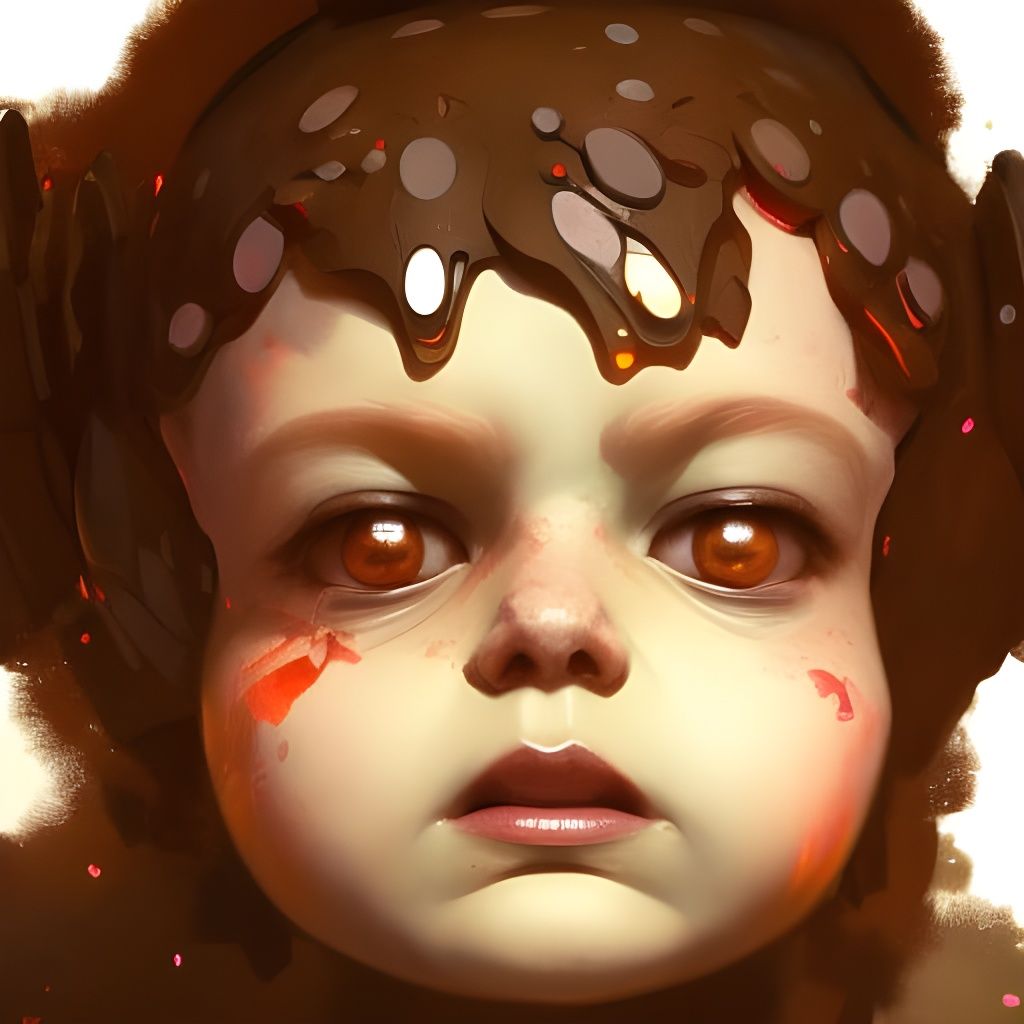 Detailed Portrait of a Baby Golem