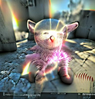 Holographic Pink Baby Cat in CryEngine