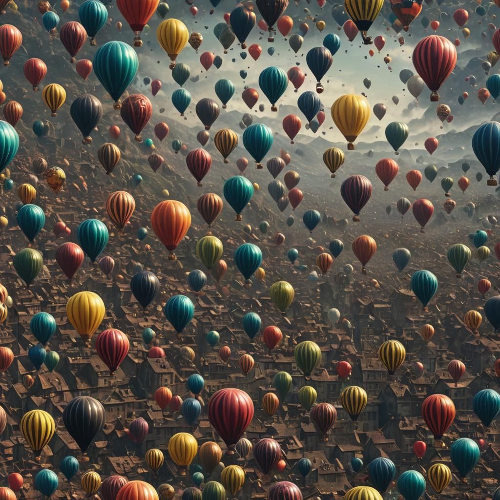 Epic Cinematic Digital Landscape of 99 Luftballons