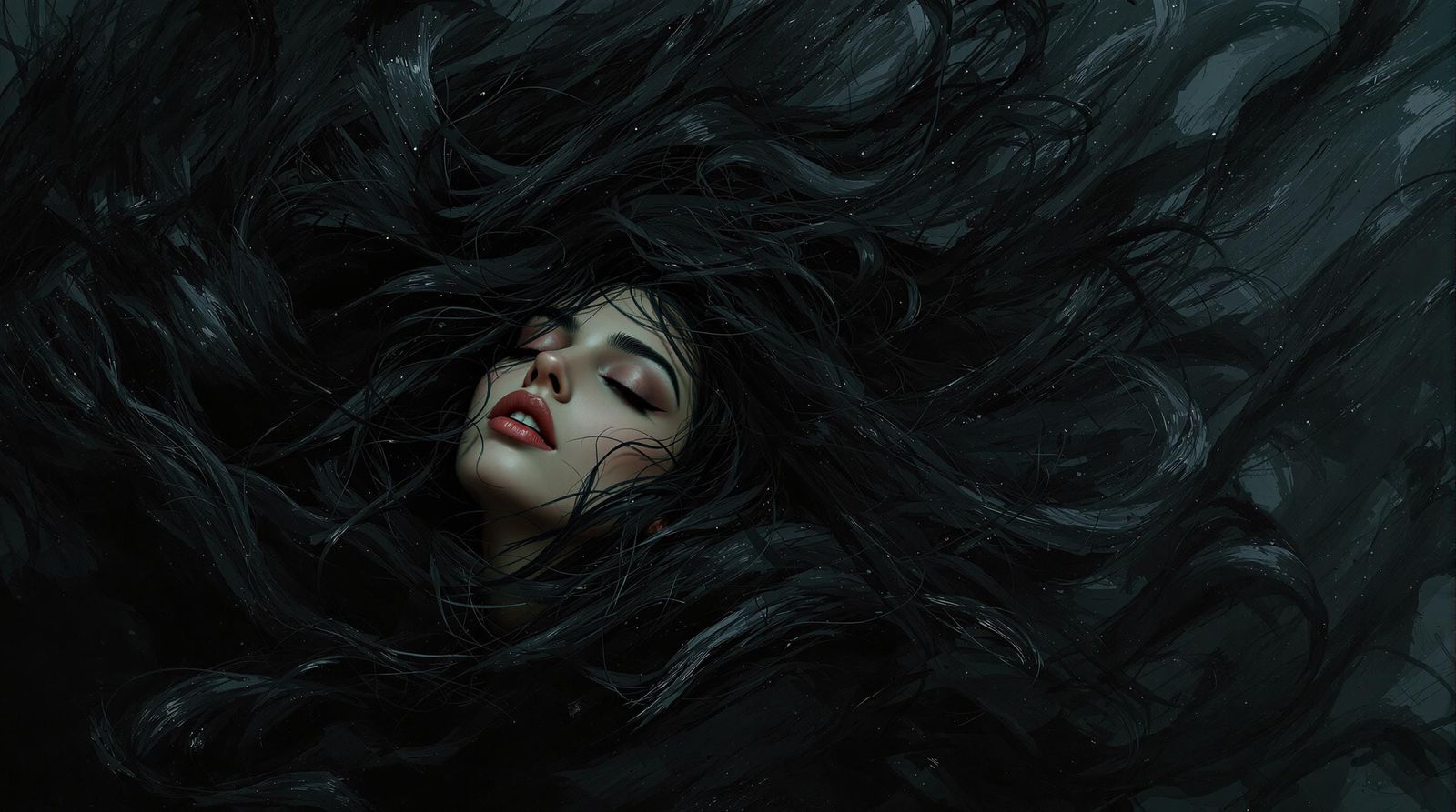 Curly Black Hair Abounds in a Whimsical Scene