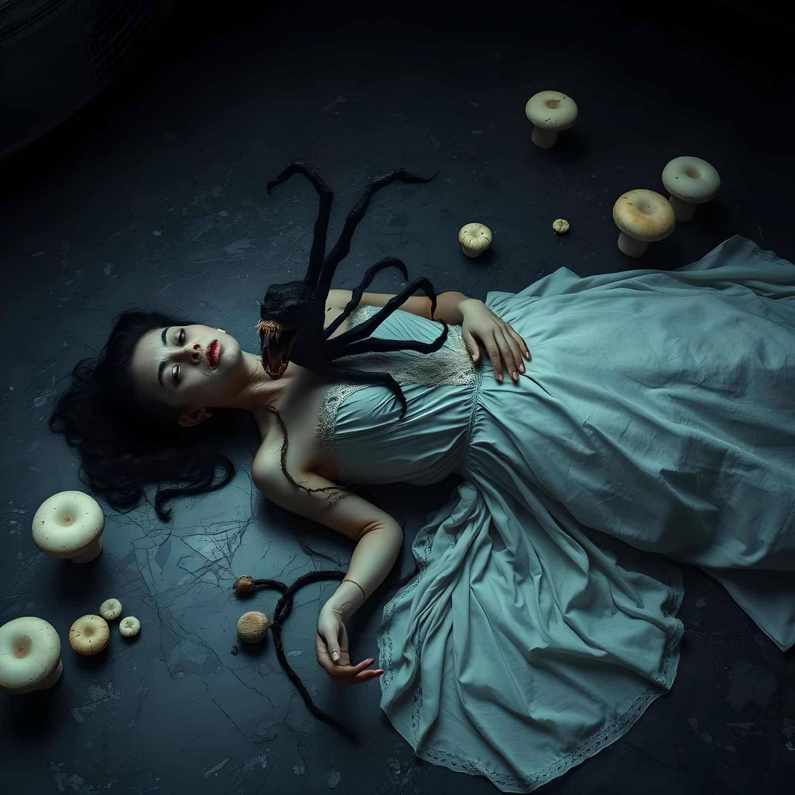 Void Demon Emerges from Woman's Mouth