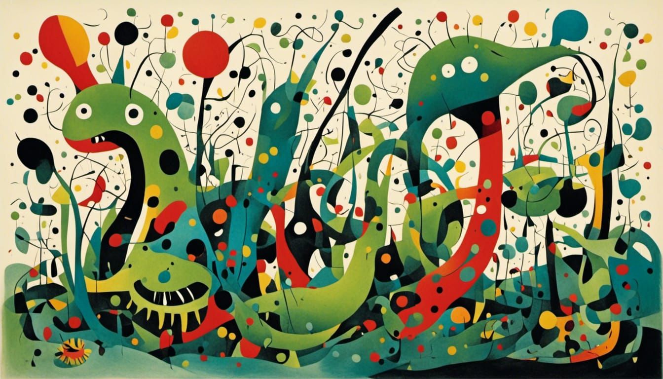 Venus Flytrap Horrorcore Brutalism in Deep Colors