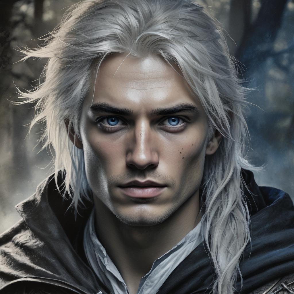 Medieval Ranger in Charcoal Portrait