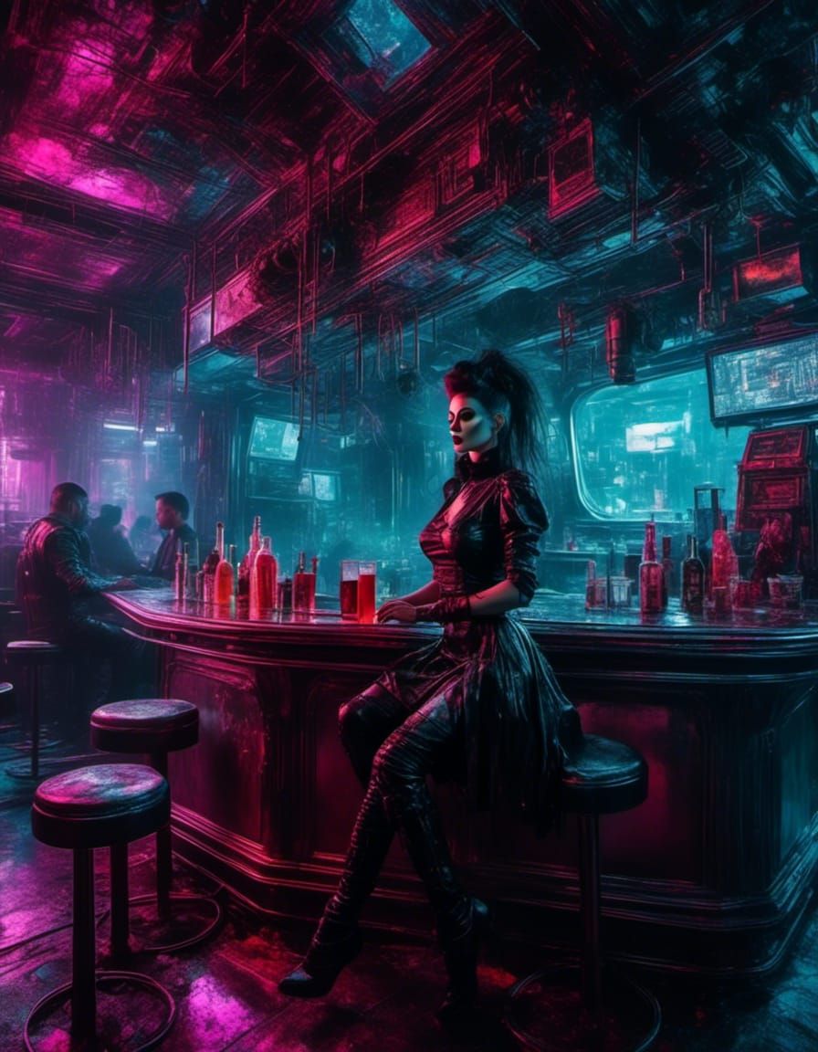 waiting in a space bar