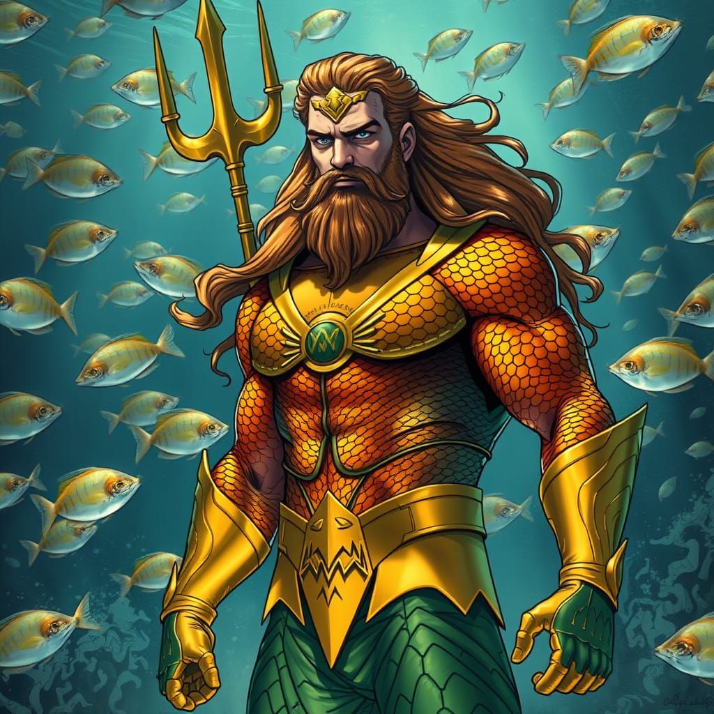 Aquaman in Atlantis: Digital Art