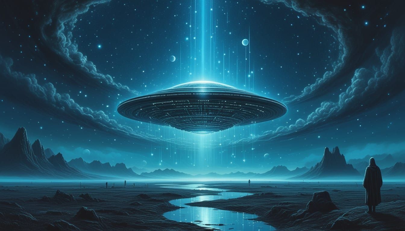 Otherworldly Encounter: UFO Emerges Over Earth