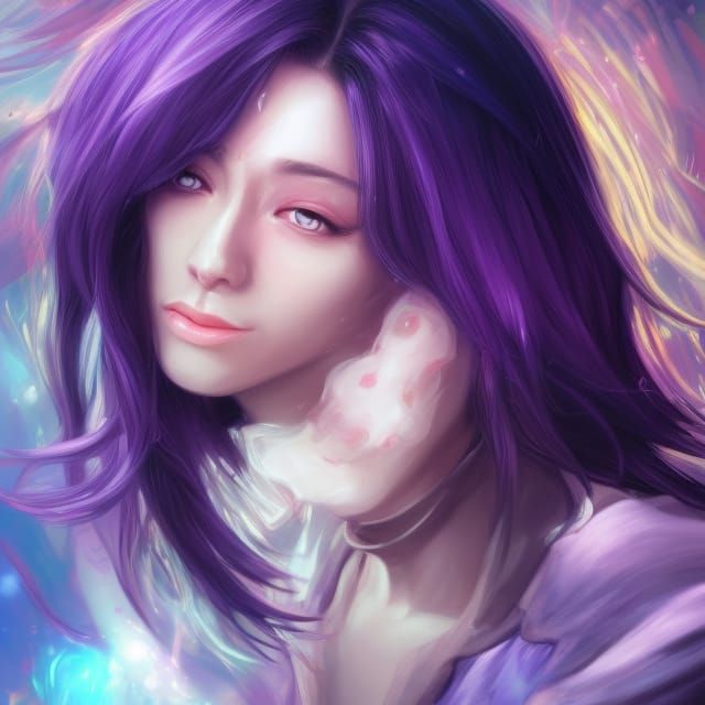 Rukia Portrait in Digital Art Style