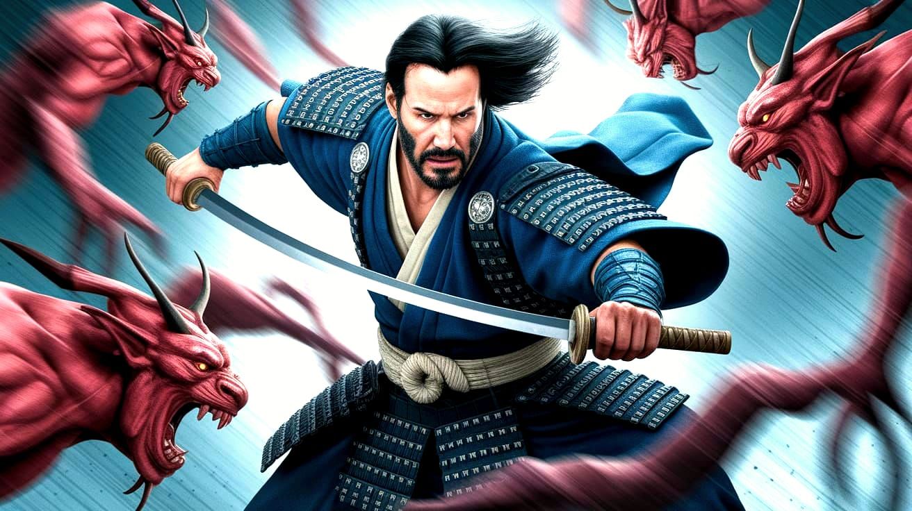Keanu Reeves Battles Demons in Epic Samurai Style