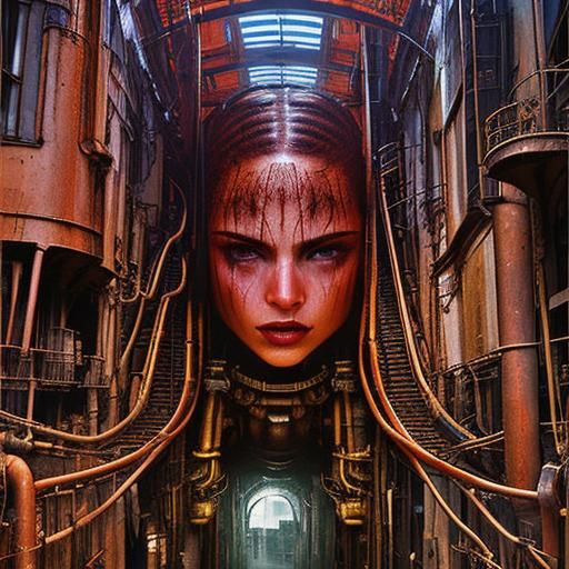 Retrofuturistic Image with Vibrant Colors