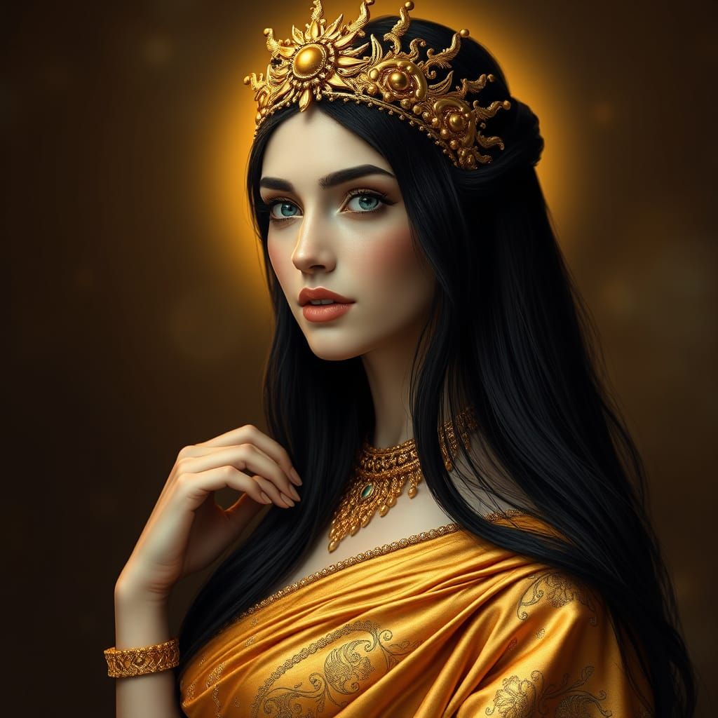 Golden Goddess in Radiant Light