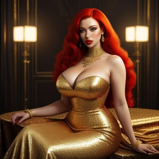 Glamorous Portrait in Hyperrealistic Style