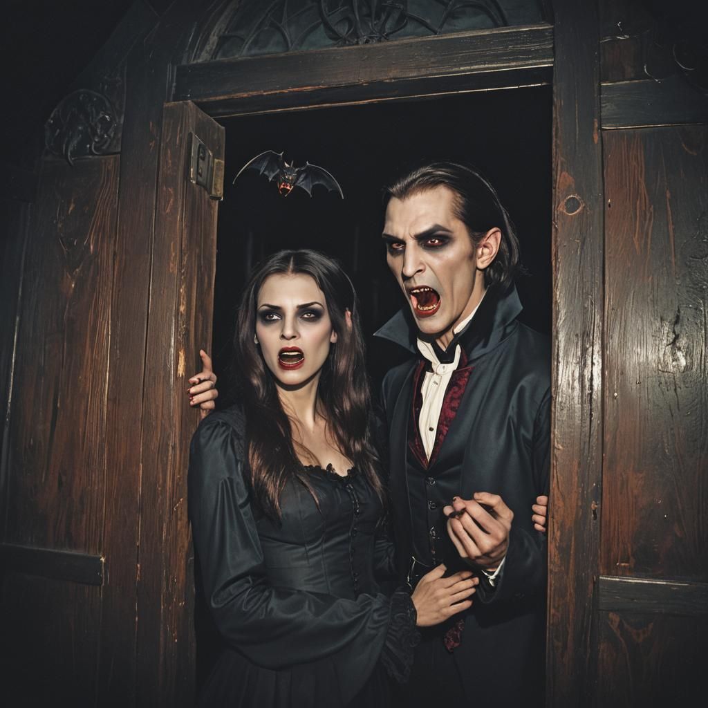 Vampire Attack in Witch's House: Cinematic Film Still