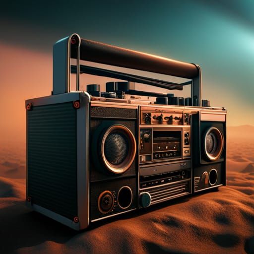 Ghetto Blaster Emerges From Desert Sands