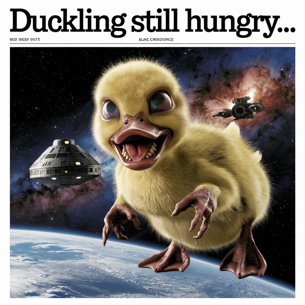 Terrifying Alien Duckling Headline Photo in Space