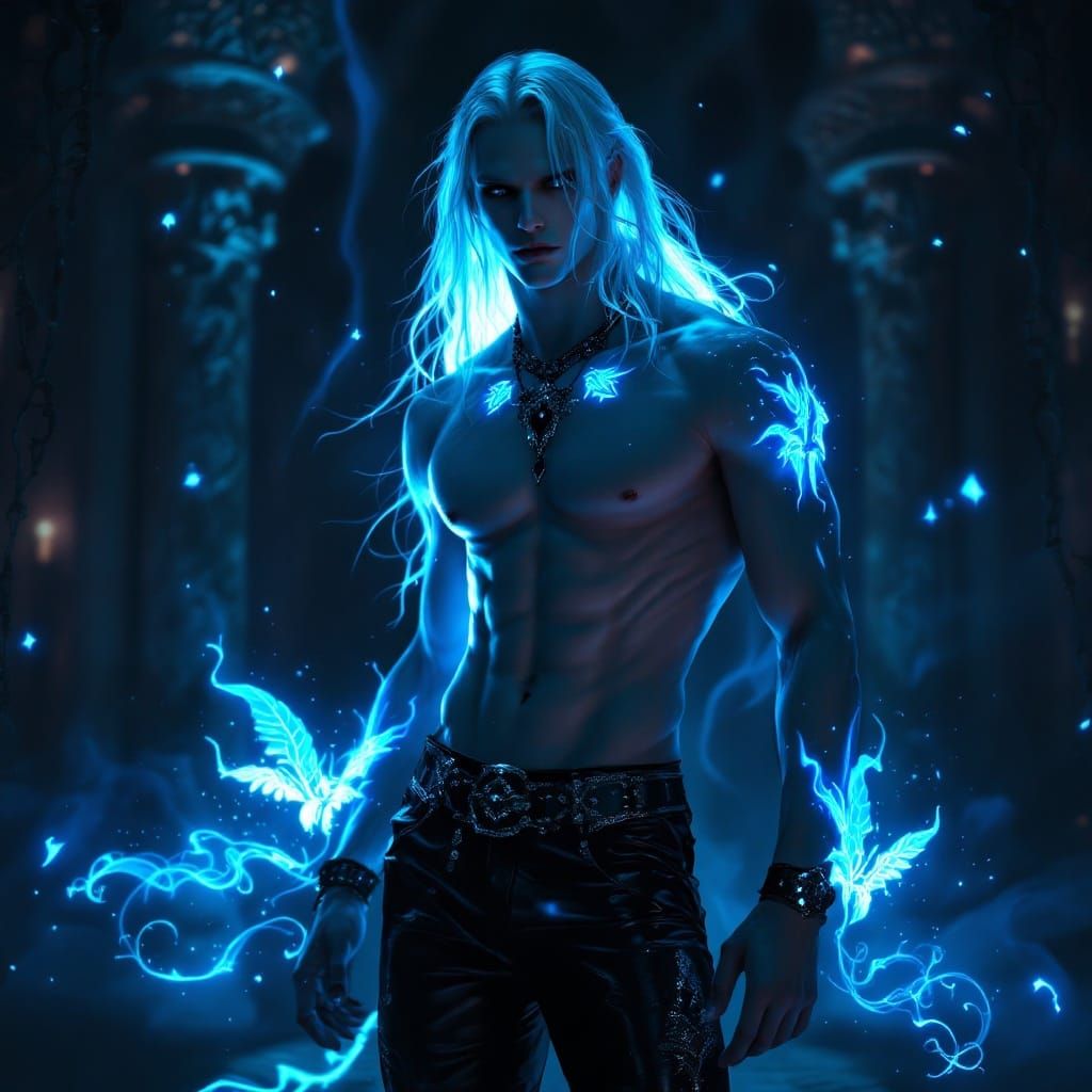 Majestic Vampire LeStat in Cyberpunk Gothic Style