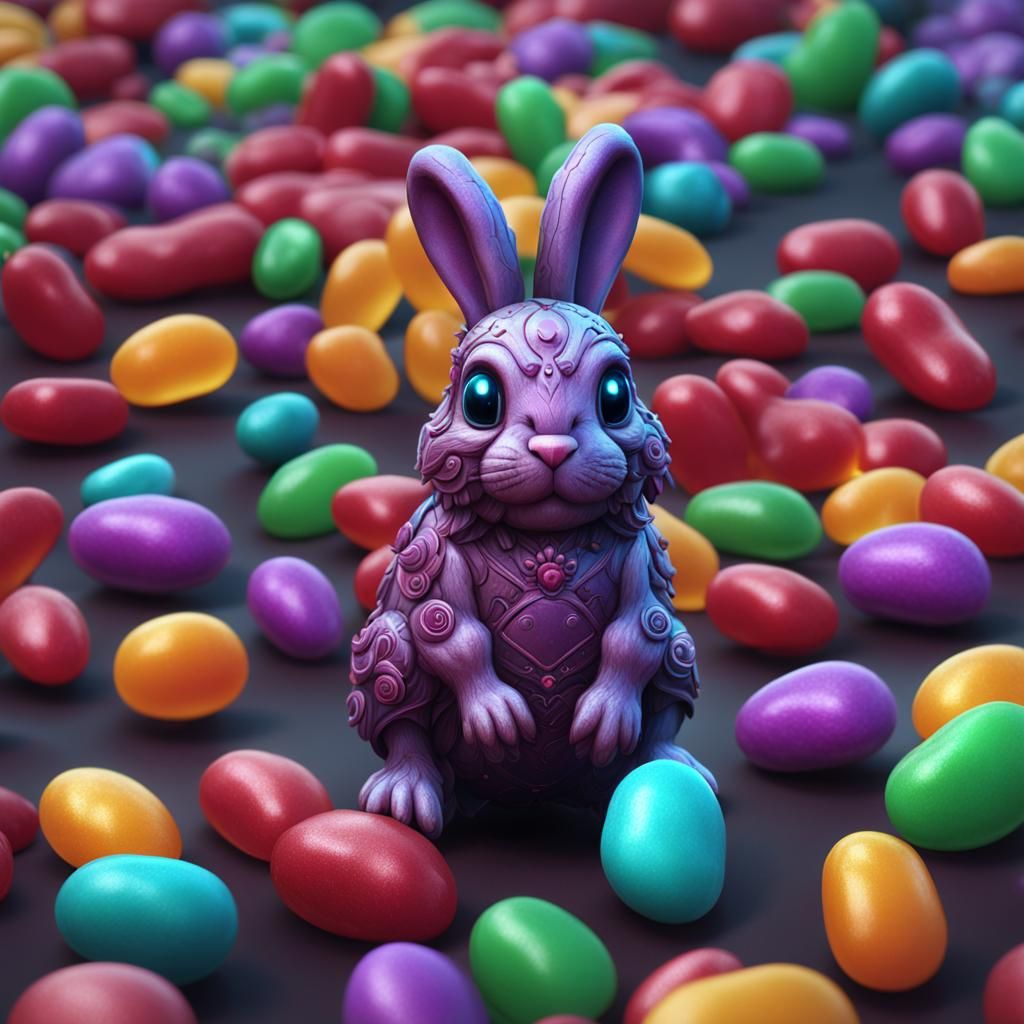 Fantastical Jellybean Bunny Concept Art