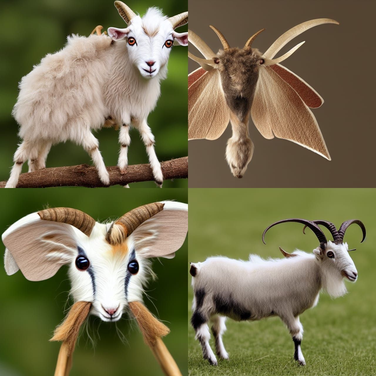 Moth Goat Hybrid: An AI Generated Creature
