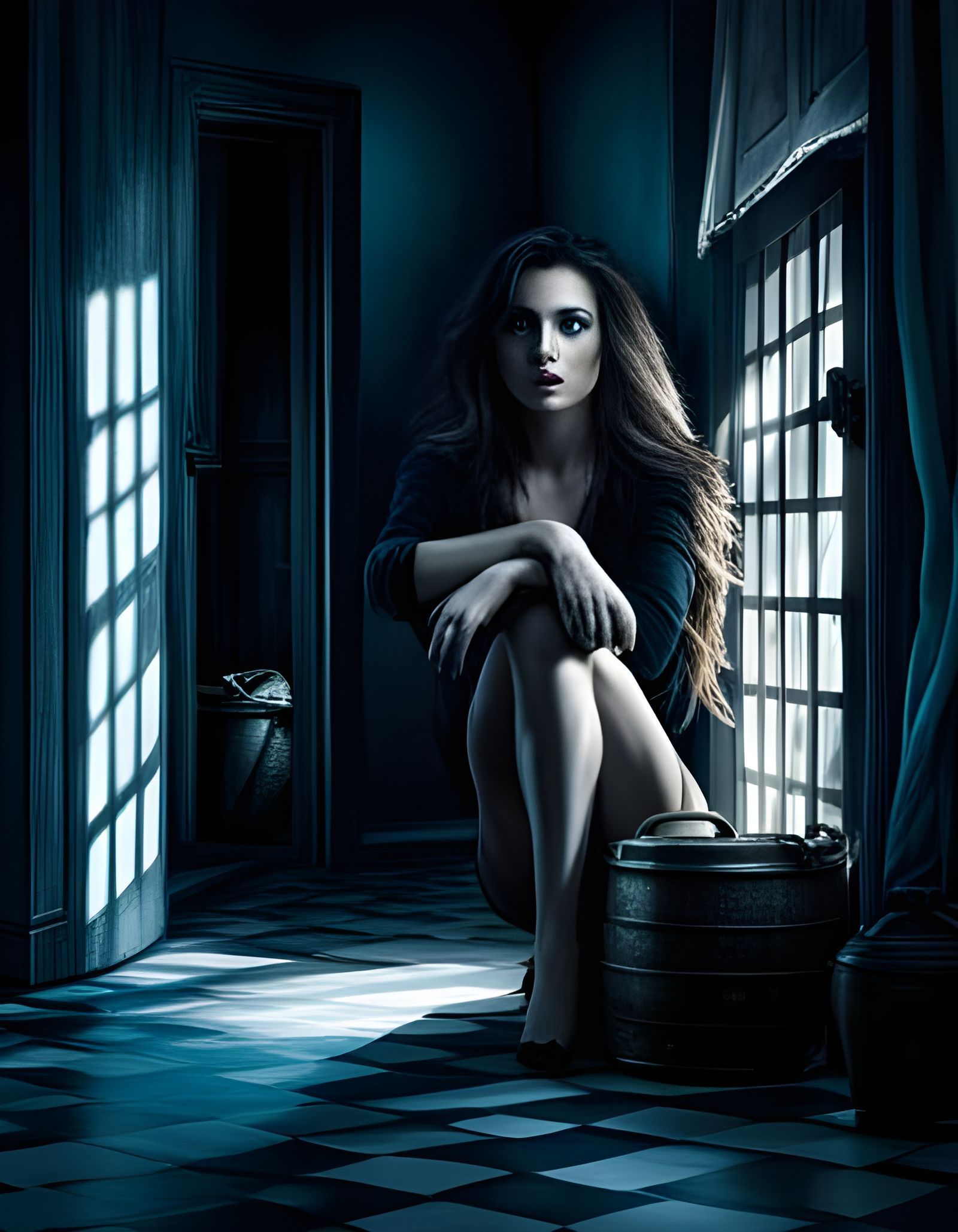 Female Thief in Shadowy Merchant House, Royo Style