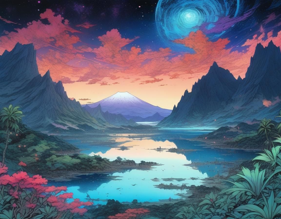 Fantasy Lagoon: Manga Painting in Vivid Colors