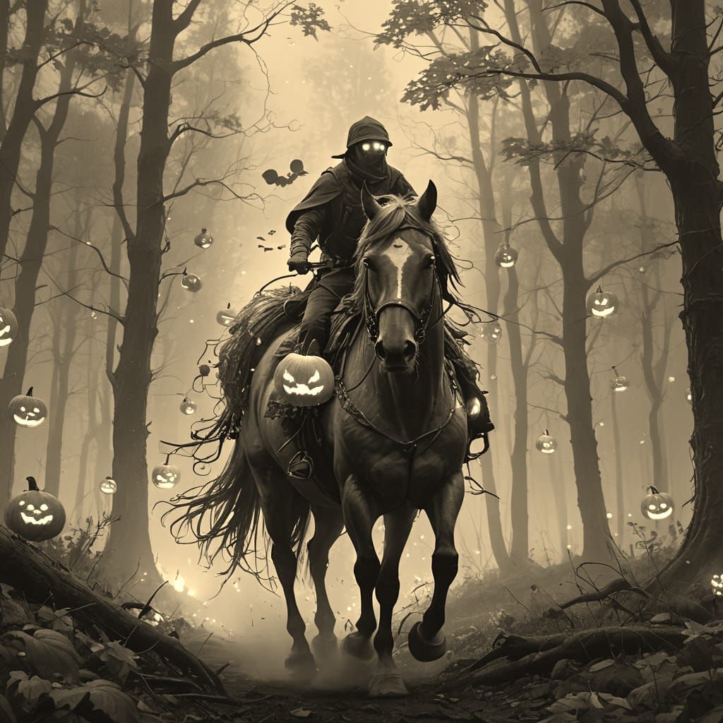 Epic Pumpkin Horse Digital Matte Painting