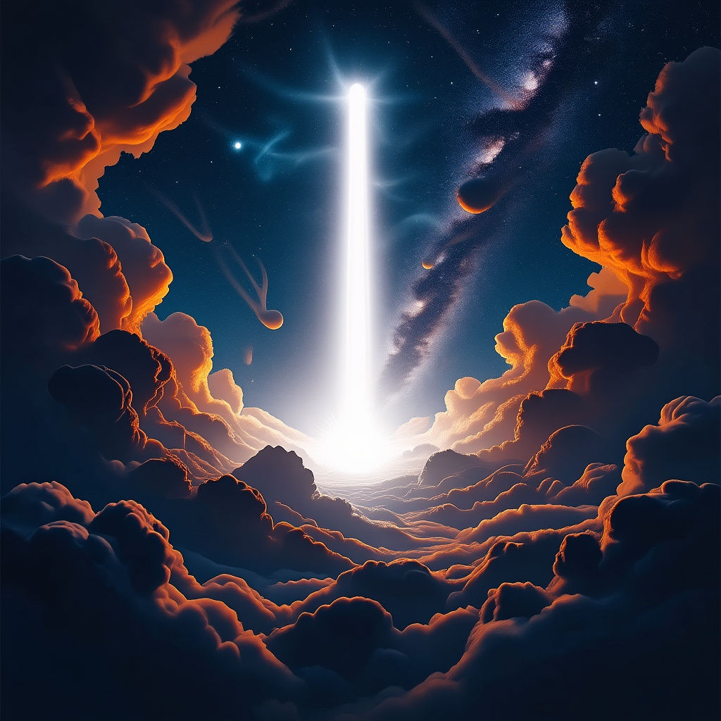 Celestial Beacon of Light From the Universe