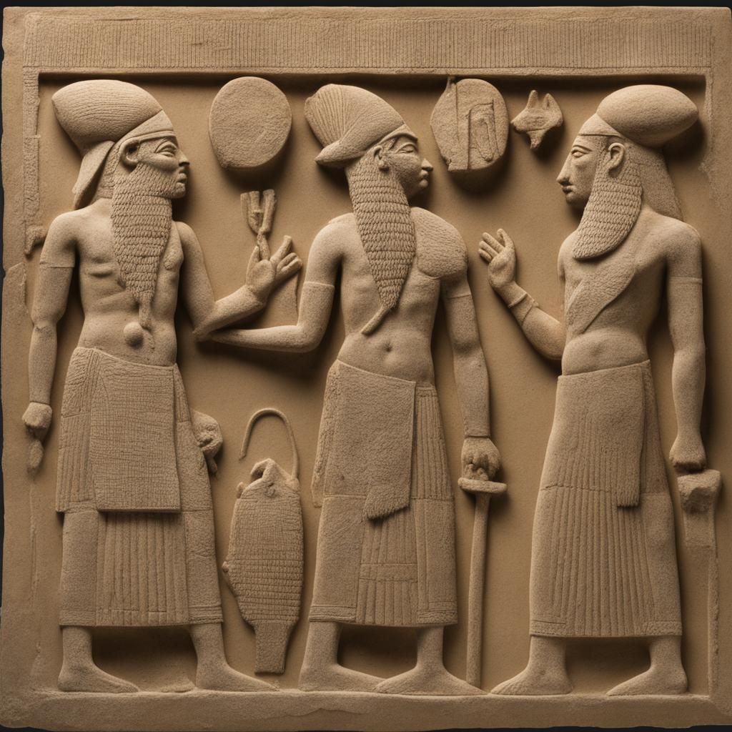Akkadian Frieze: Ancient Mesopotamian Relief Sculpture