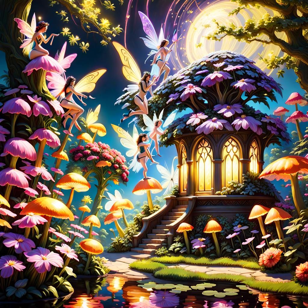 Garden of Fairies: Dark Fantasy Concept Art