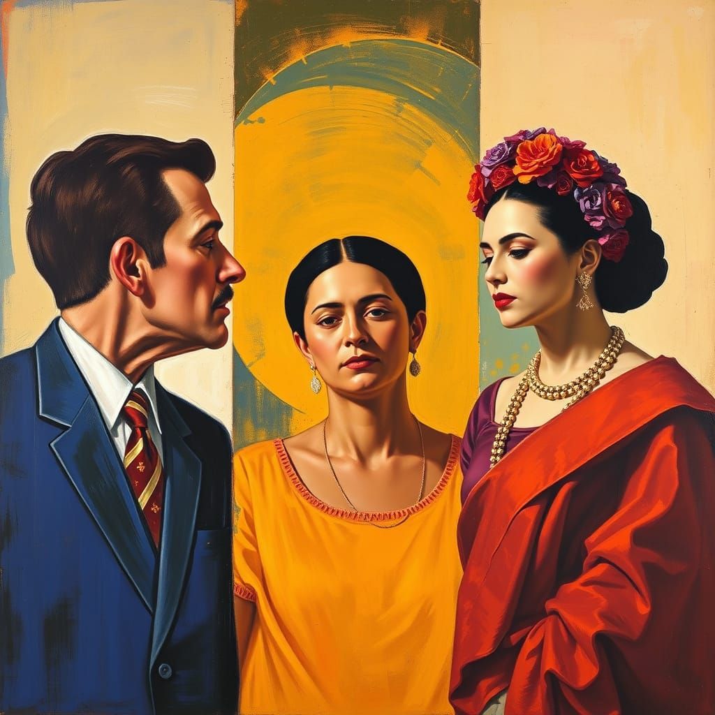 Abstract Expressionist Painting in Style of Masters