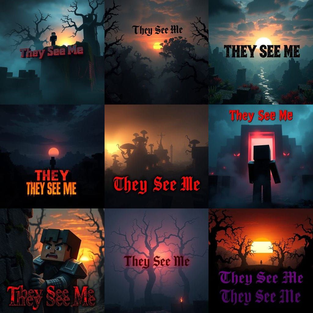 Eerie Horror Landscape at Dawn with Mysterious Warning