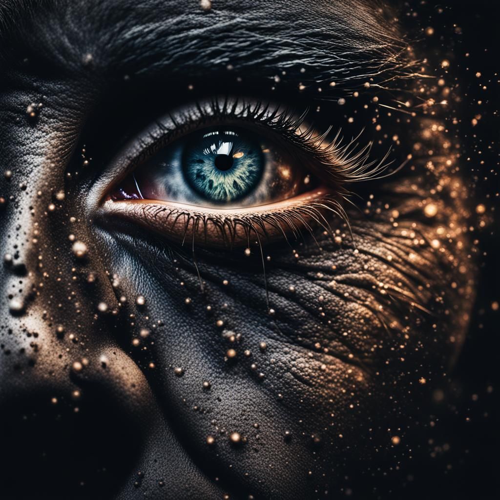 Nebula Eye with Mysterious Silhouette in HDR