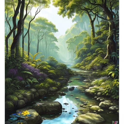 Paris Landmarks in Photorealistic Oil Painting