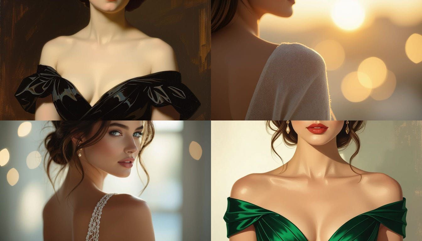 Perfect Woman's Shoulders Captured in AI Art