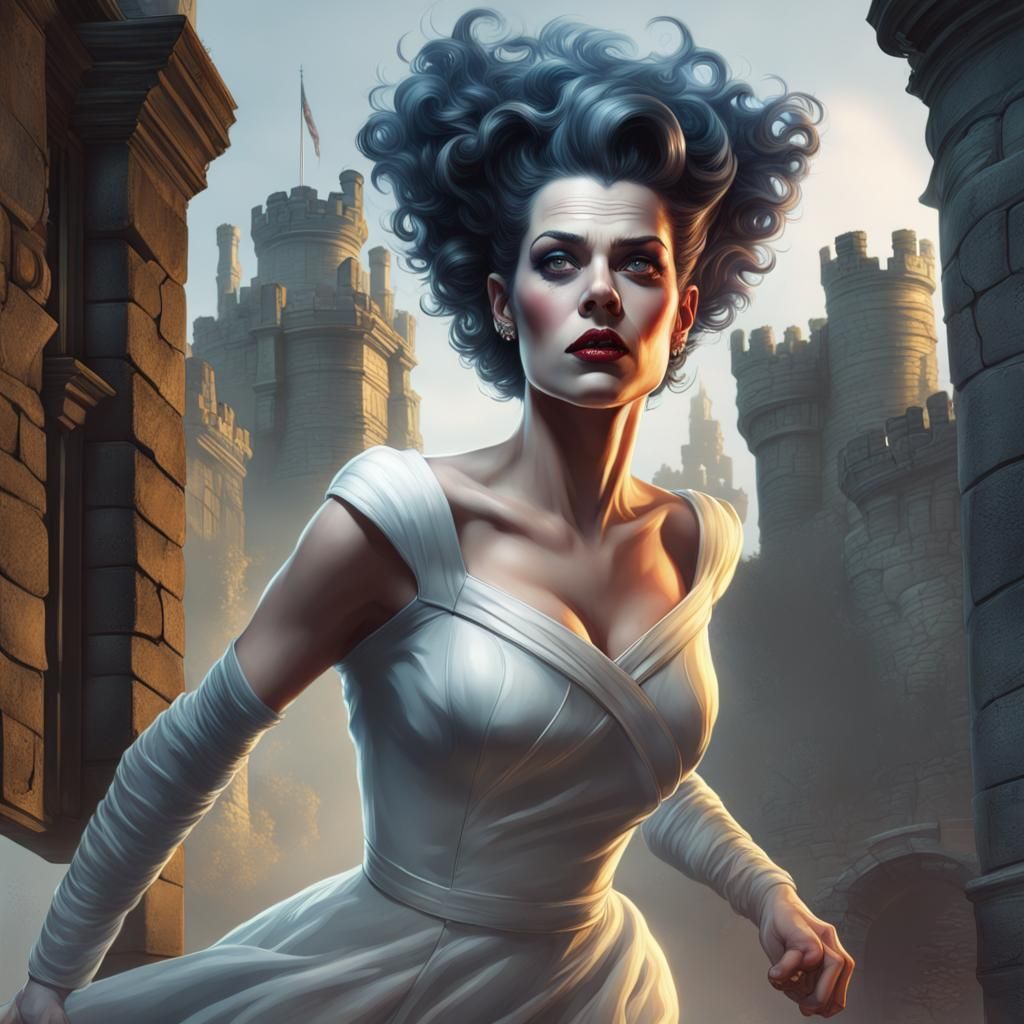 Bride of Frankenstein Pinup Art