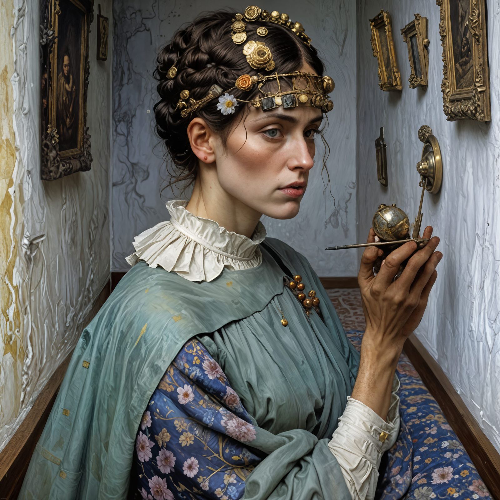 dead end faux marble hallway and a space cadet...