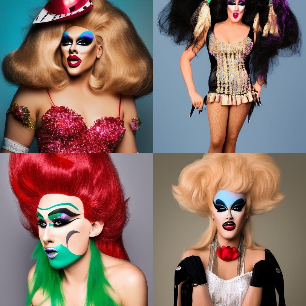 Striking Image of a Performing Drag Queen