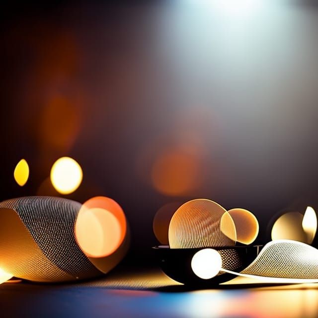 Warm Lighting Creates Bokeh in Dark Room