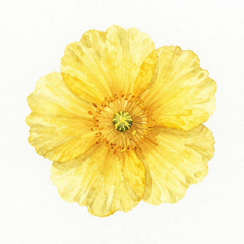 Yellow Chick Watercolor Style Painting