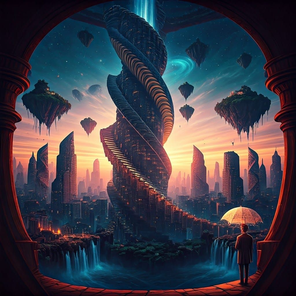 An unexpected, fantastical cityscape